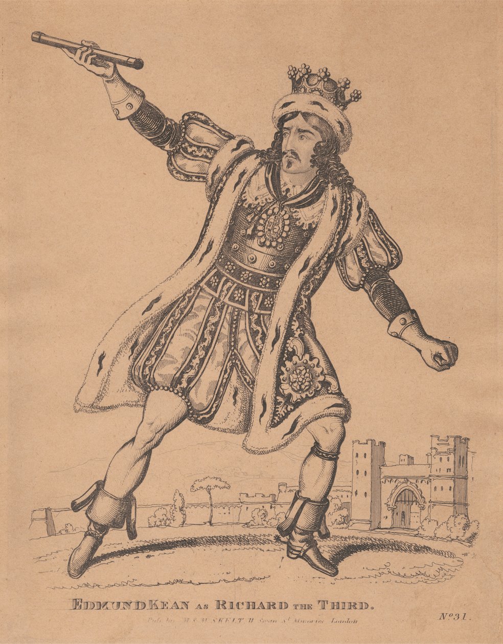 Edmund Kean som Richard III av Unknown artist