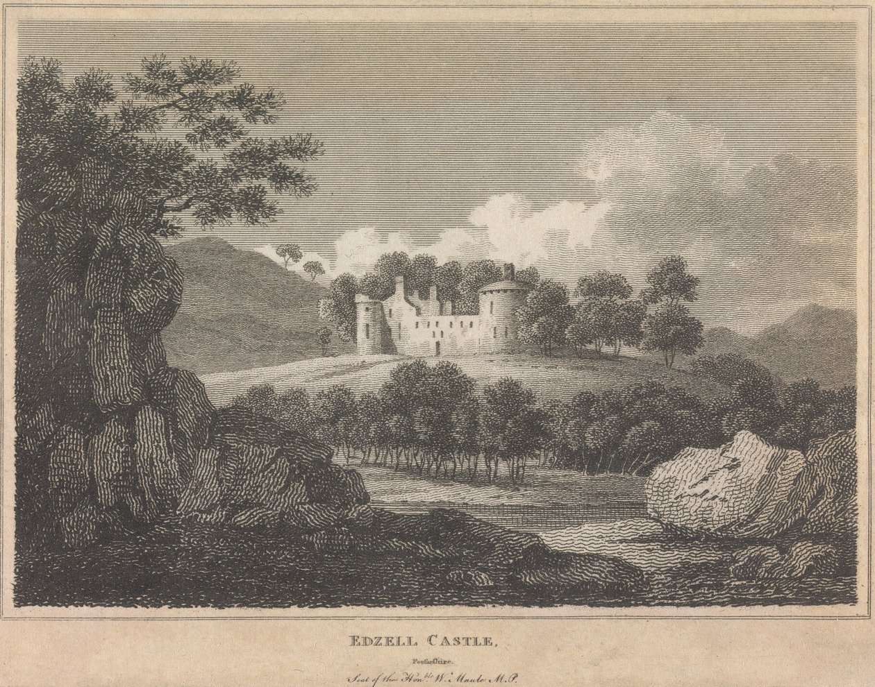 Edzell Castle, [Forfarshire?]; side 101 (bind 1) av Unknown artist
