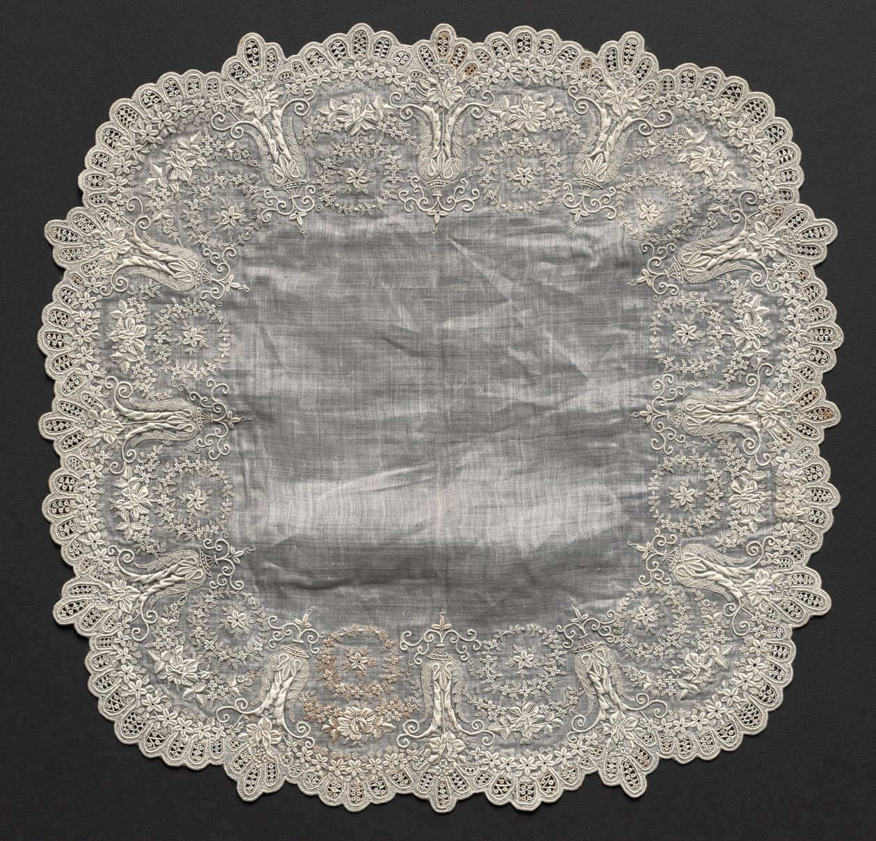 Brodert lommetørkle av Unknown artist