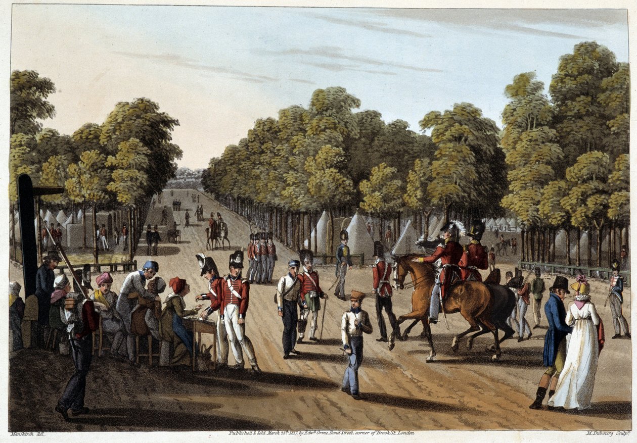 Engelsk leir ved Bois de Boulogne av Unknown artist
