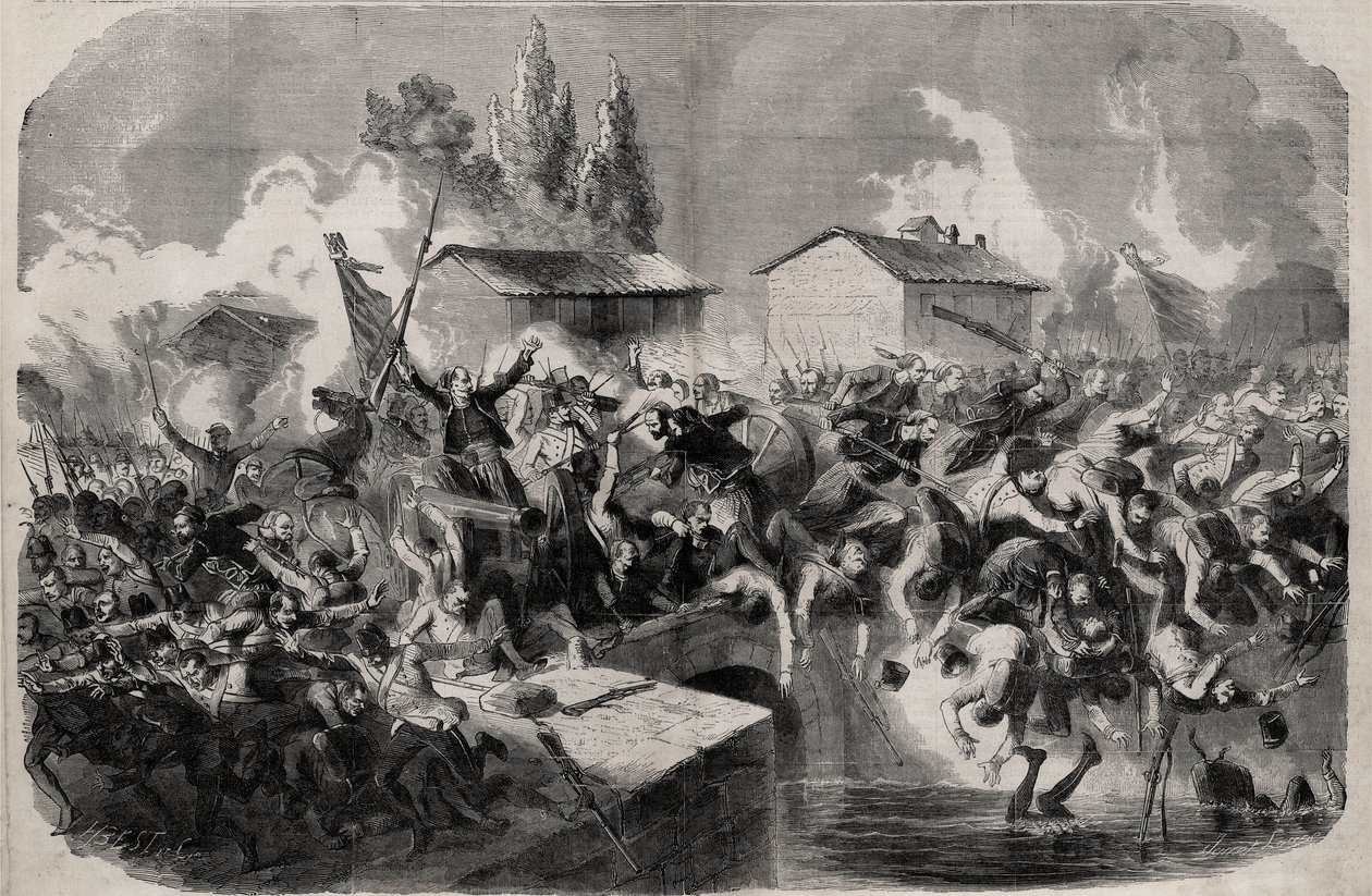 Episode i Battle of Palestro, 31. mai av Unknown artist