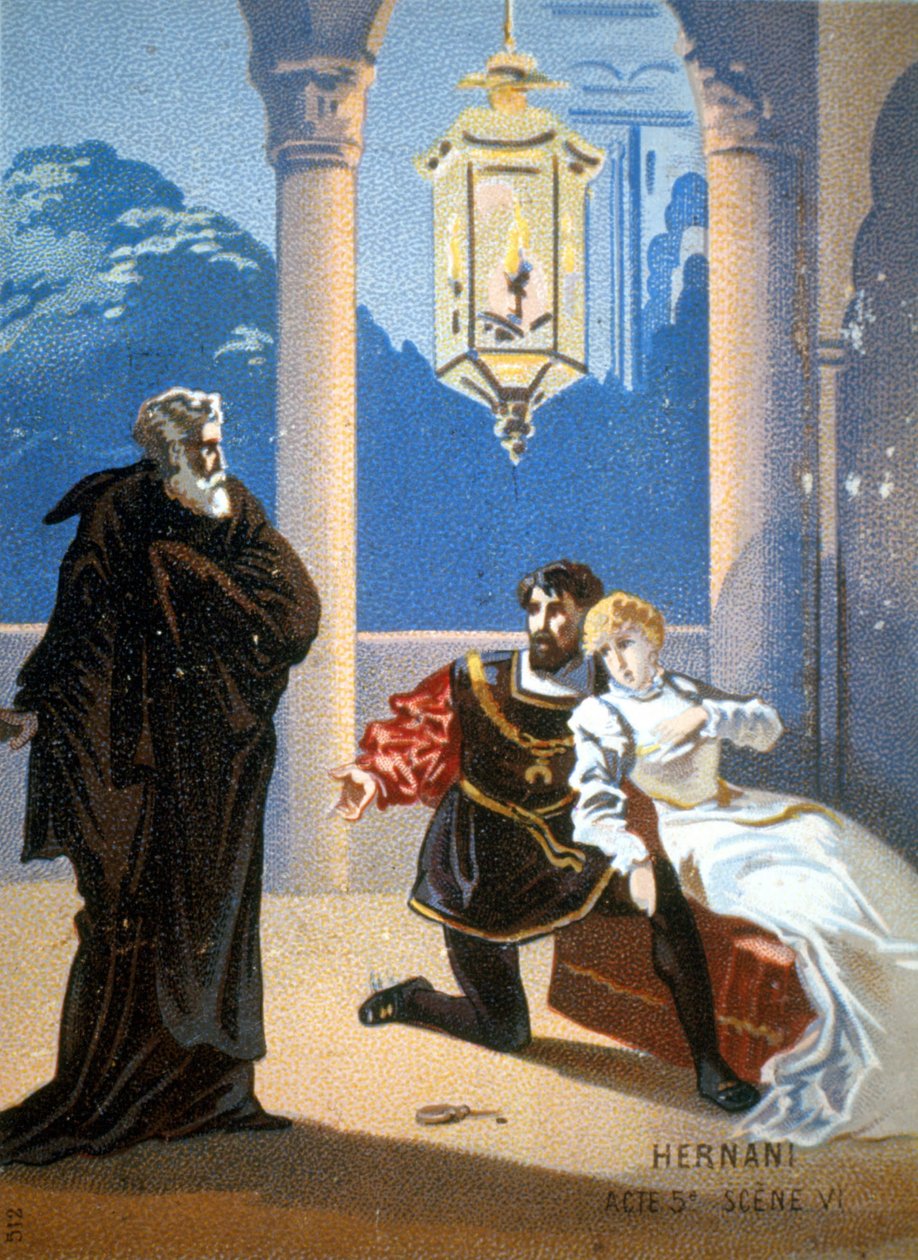 Ernani de Giuseppe Verdi, akt V, scene 6. av Unknown artist