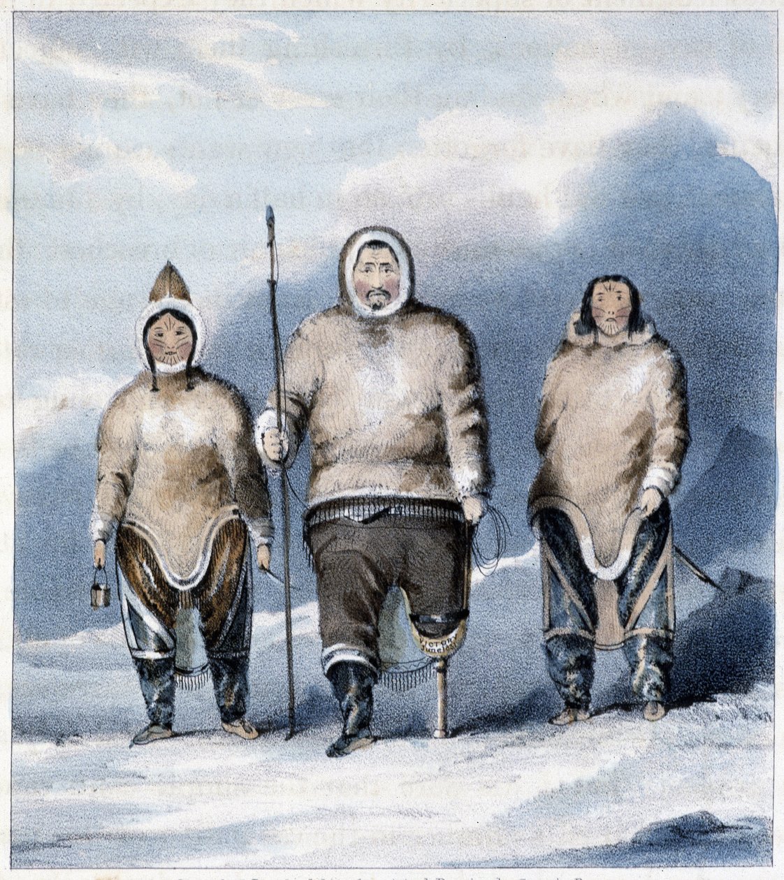 Eskimoer: Shulamina, Tullurchiu og Tirikshiu av Unknown artist