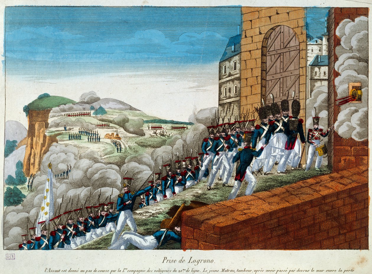 Ekspedisjon fra Spania (1823-1829): erobringen av Logrono. 1823 Paris, museum for hæren av Unknown artist