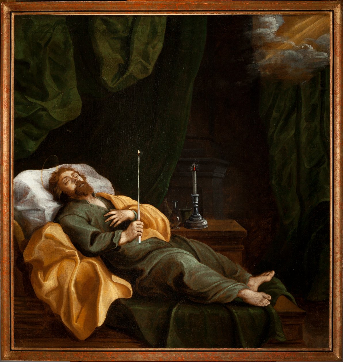 Utløper (La bonne mort). Olje på lerret. 18. århundre. av Unknown artist