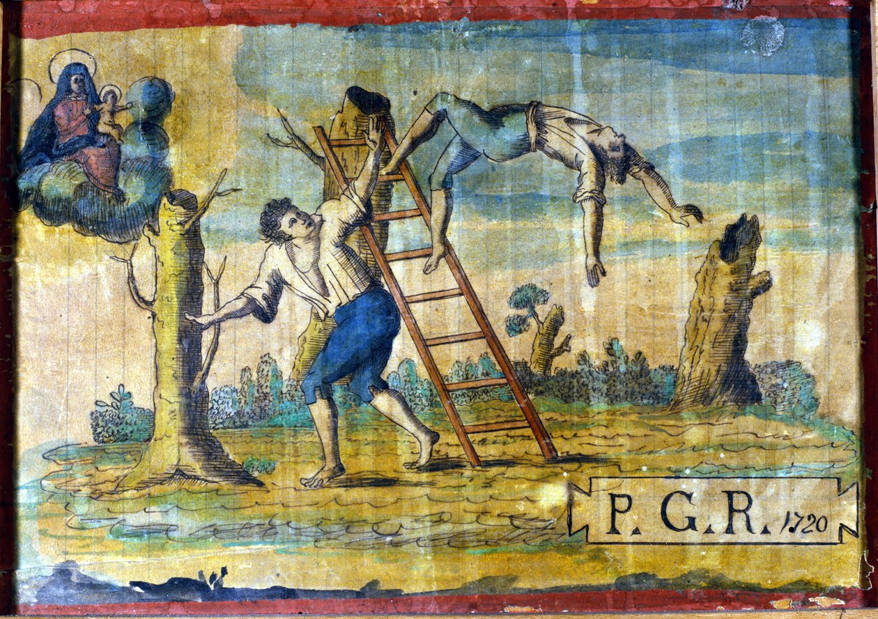 Fall av et tre. av Unknown artist