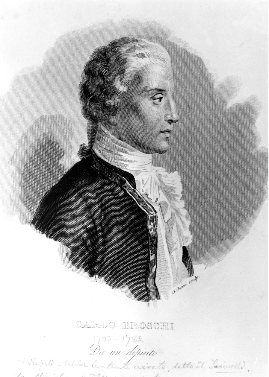 Farinelli (Carlo Broschi, dit; 1705 - 1782). av Unknown artist