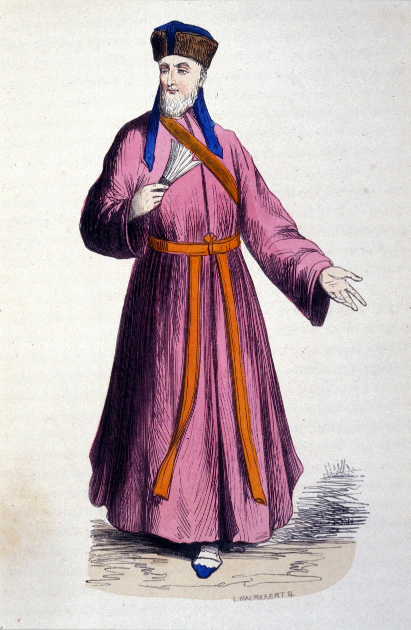 Far Matteo Ricci (1552-1610), italiensk jesuitt, grunnlegger av den katolske misjonen i Kina av Unknown artist