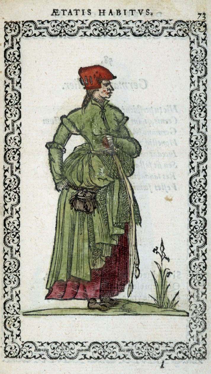 Femme Flemish - i "" Habits et effigies"" av Jean Sulperius av Unknown artist