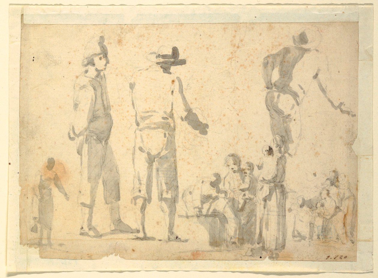 Figurstudier av Unknown artist