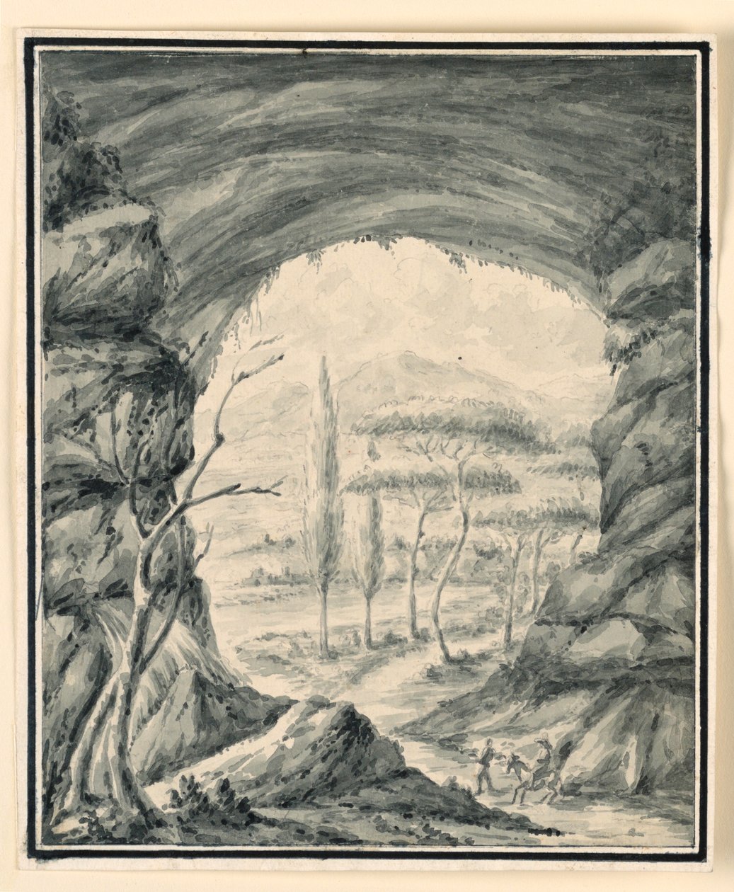 Figurer på et Rocky Pass av Unknown artist