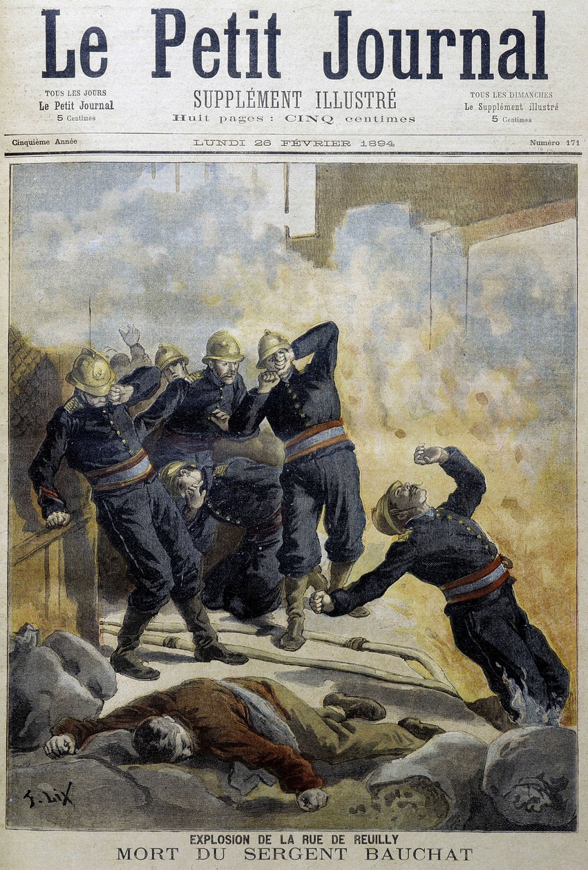 Brannmenn: eksplosjon av rue de Reuilly - i "" Le Petite Journal"" av Unknown artist