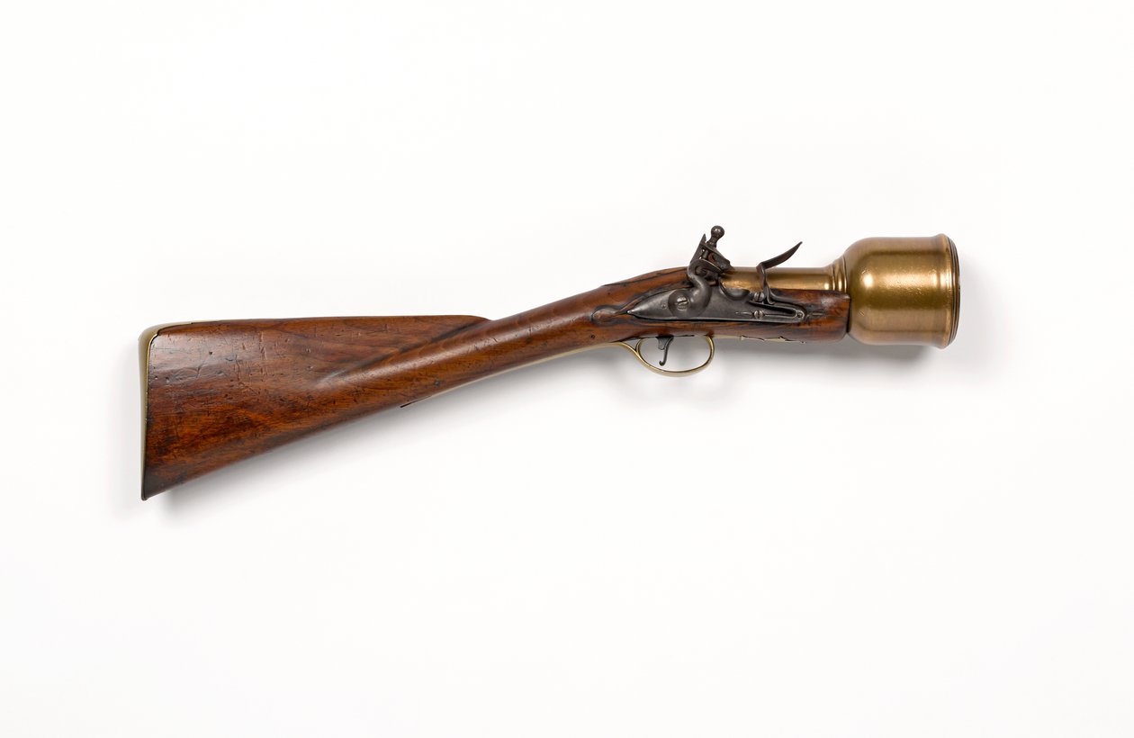 Flintlock håndmørtel c.1760-1770 (mørtel, hånd, flintlock) av Unknown artist