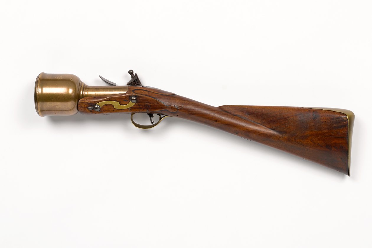 Flintlock håndmørtel c.1760-1770 (mørtel, hånd, flintlock) av Unknown artist