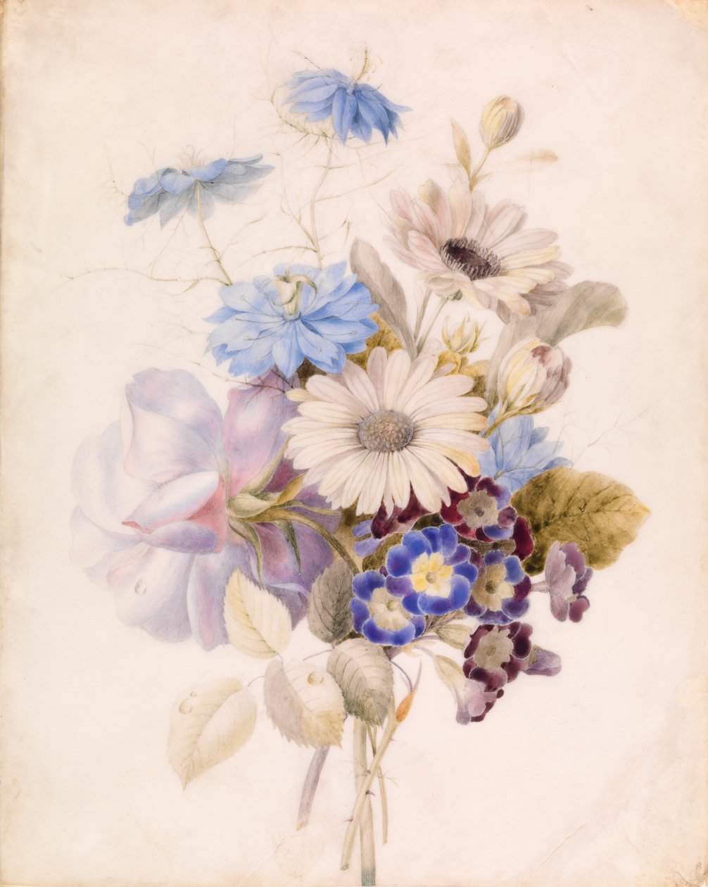 Blomster med tusenfryd av Unknown artist