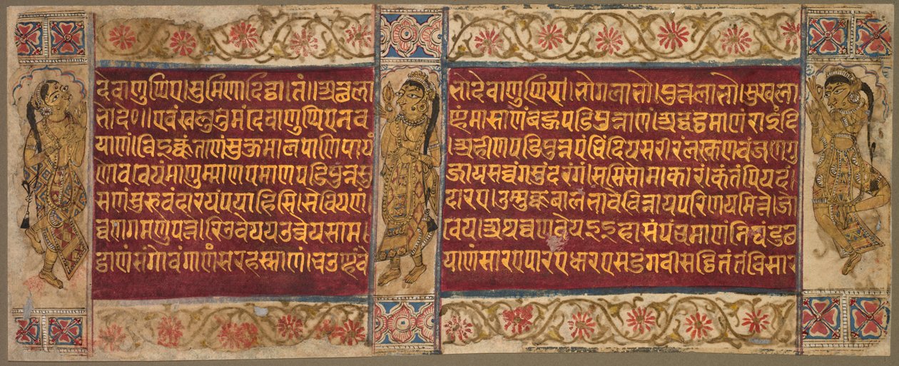 Folio med dansende kvinner av Unknown artist