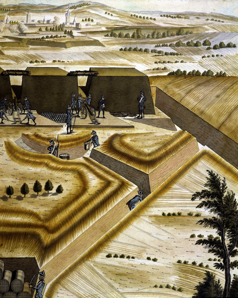 Vauban-type festningsverk - i "Artillery Treaty"", av François Lingier, Strasbourg av Unknown artist