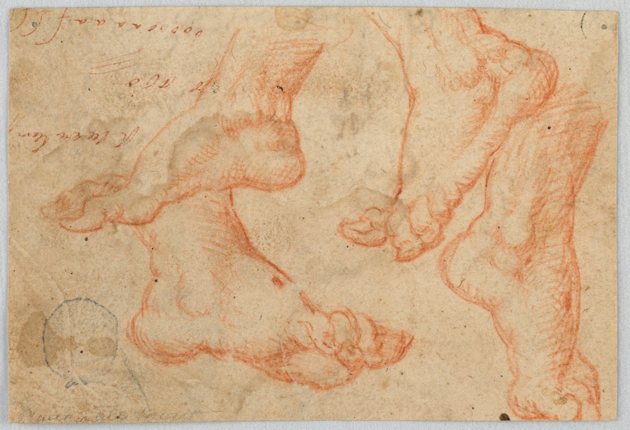 Fire studier av en fot av Unknown artist