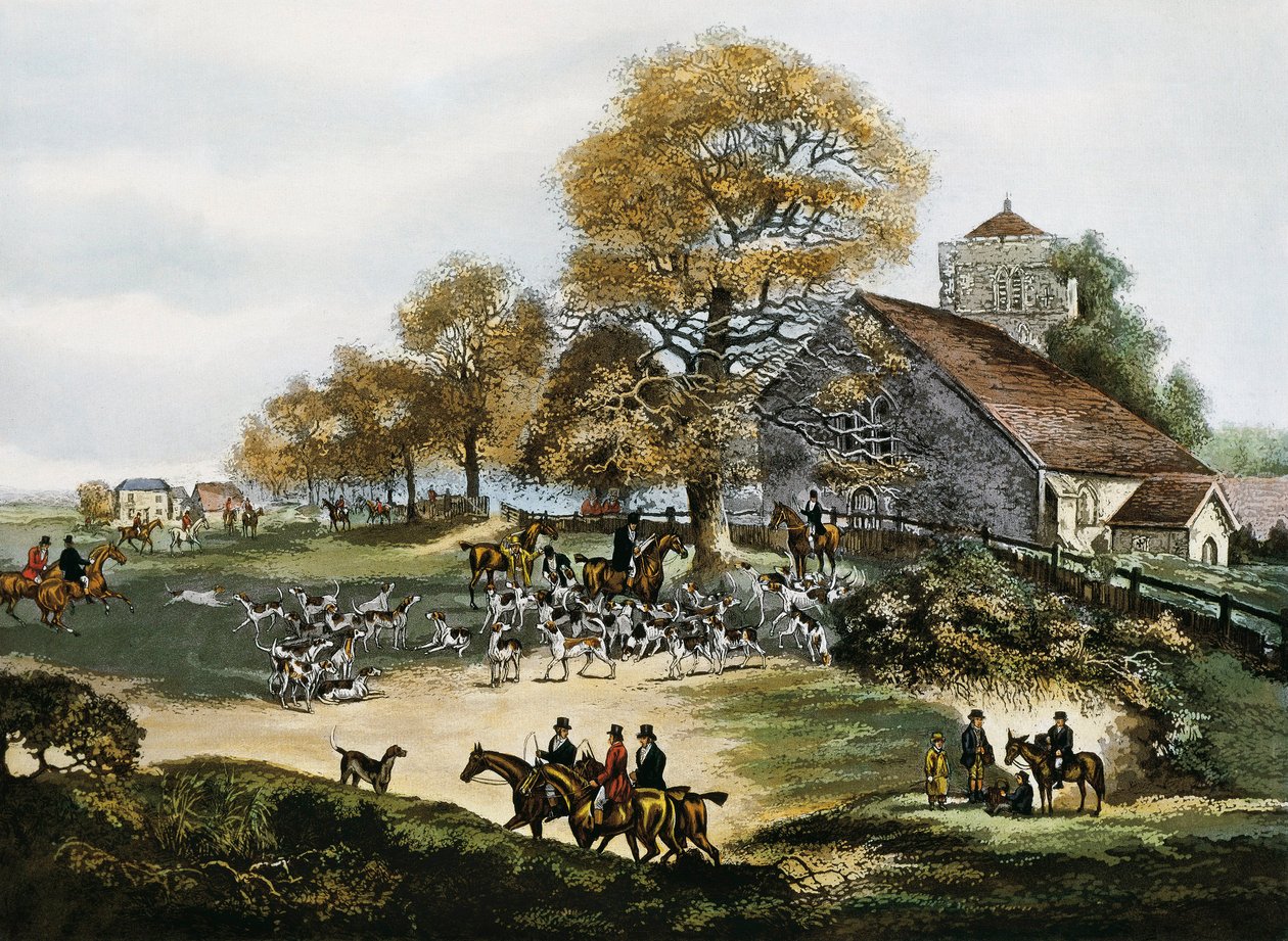 Revejakt i Surrey, Storbritannia av Unknown artist