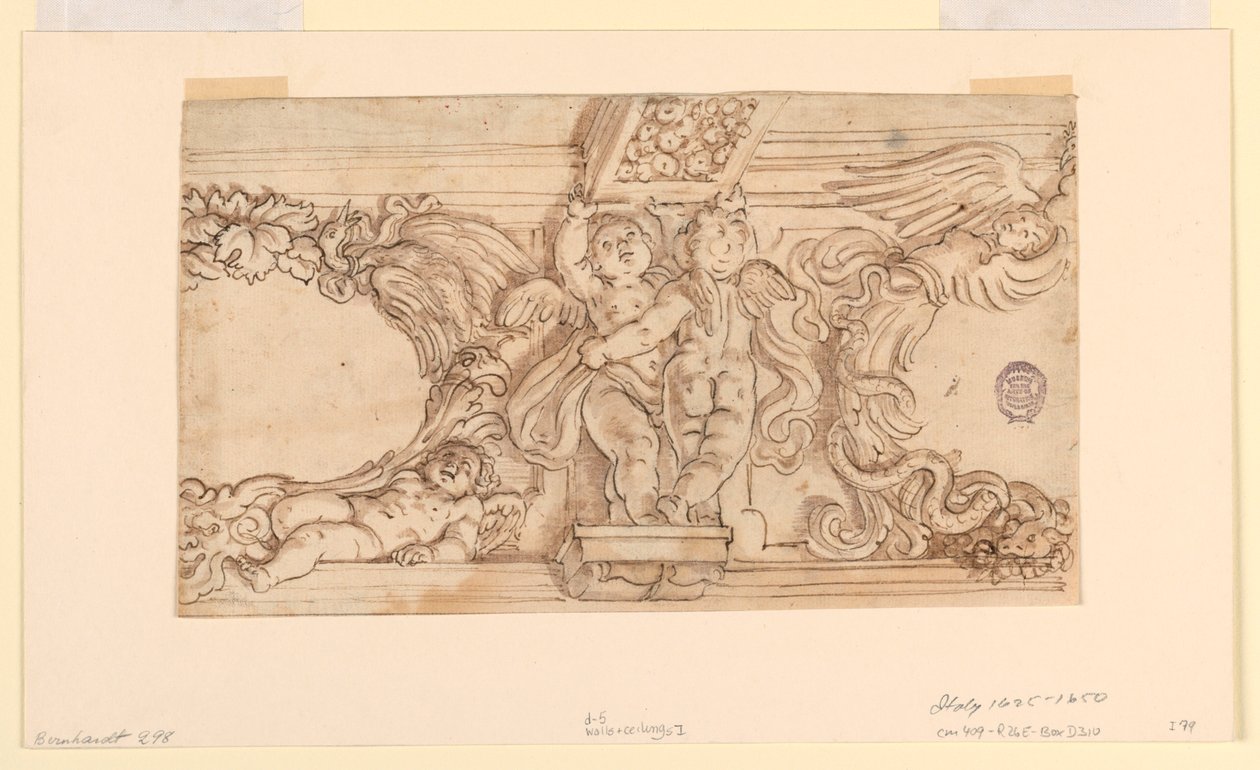 Fris med Putti og medaljonger av Unknown artist