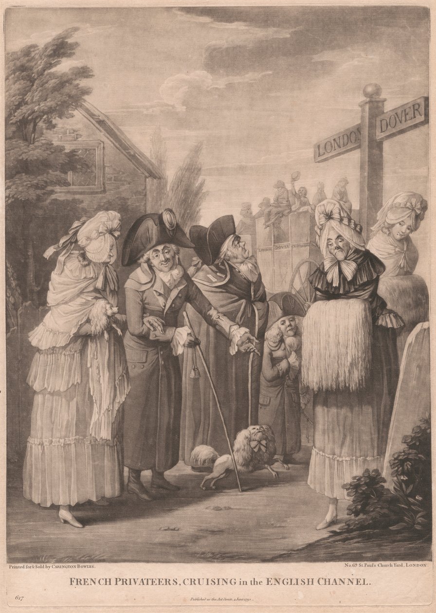 French Privateers, Cruising i Den engelske kanal av Unknown artist