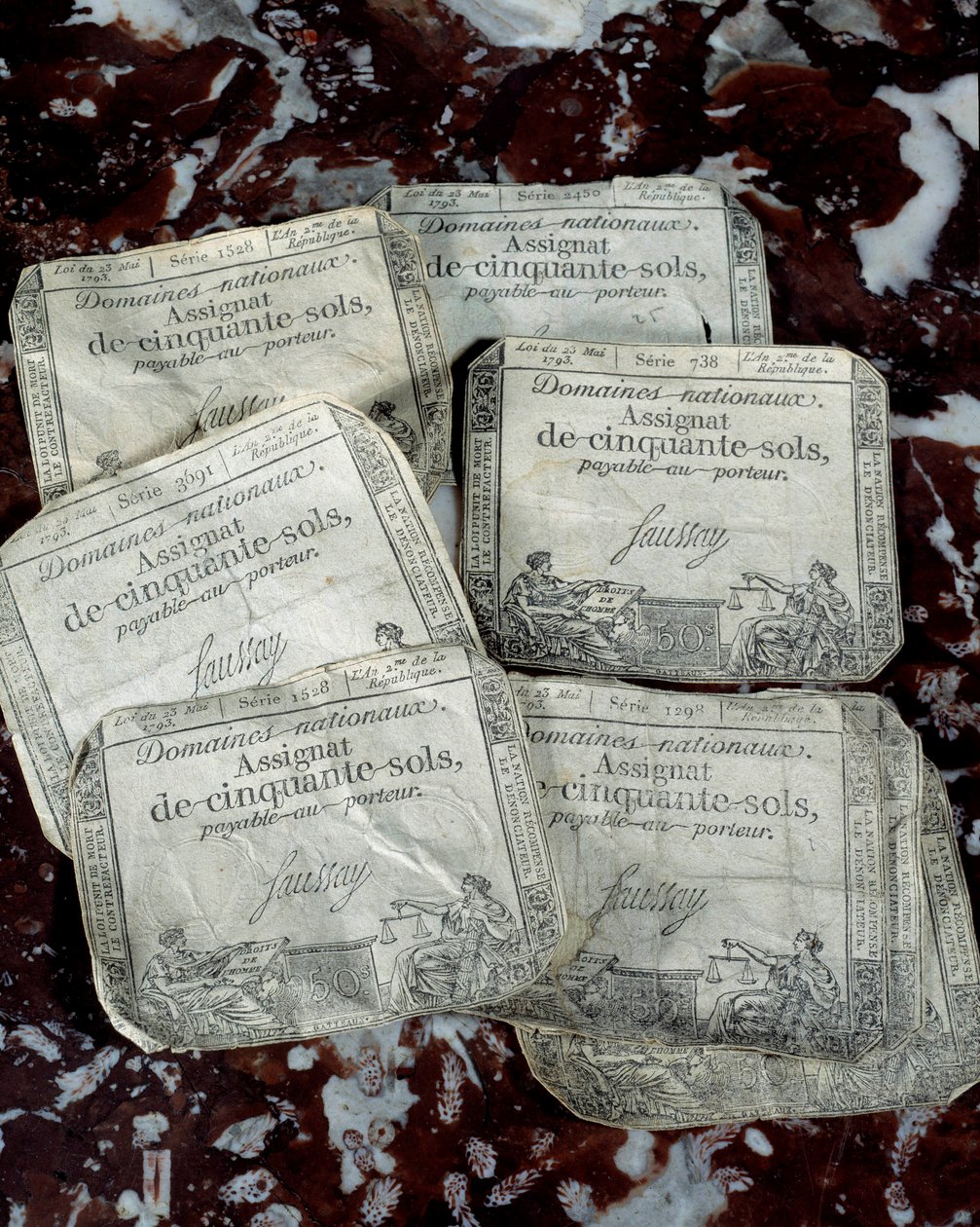 Den franske revolusjonen: mange revolusjonerende oppdrag. Privat samling fra 1700-tallet av Unknown artist