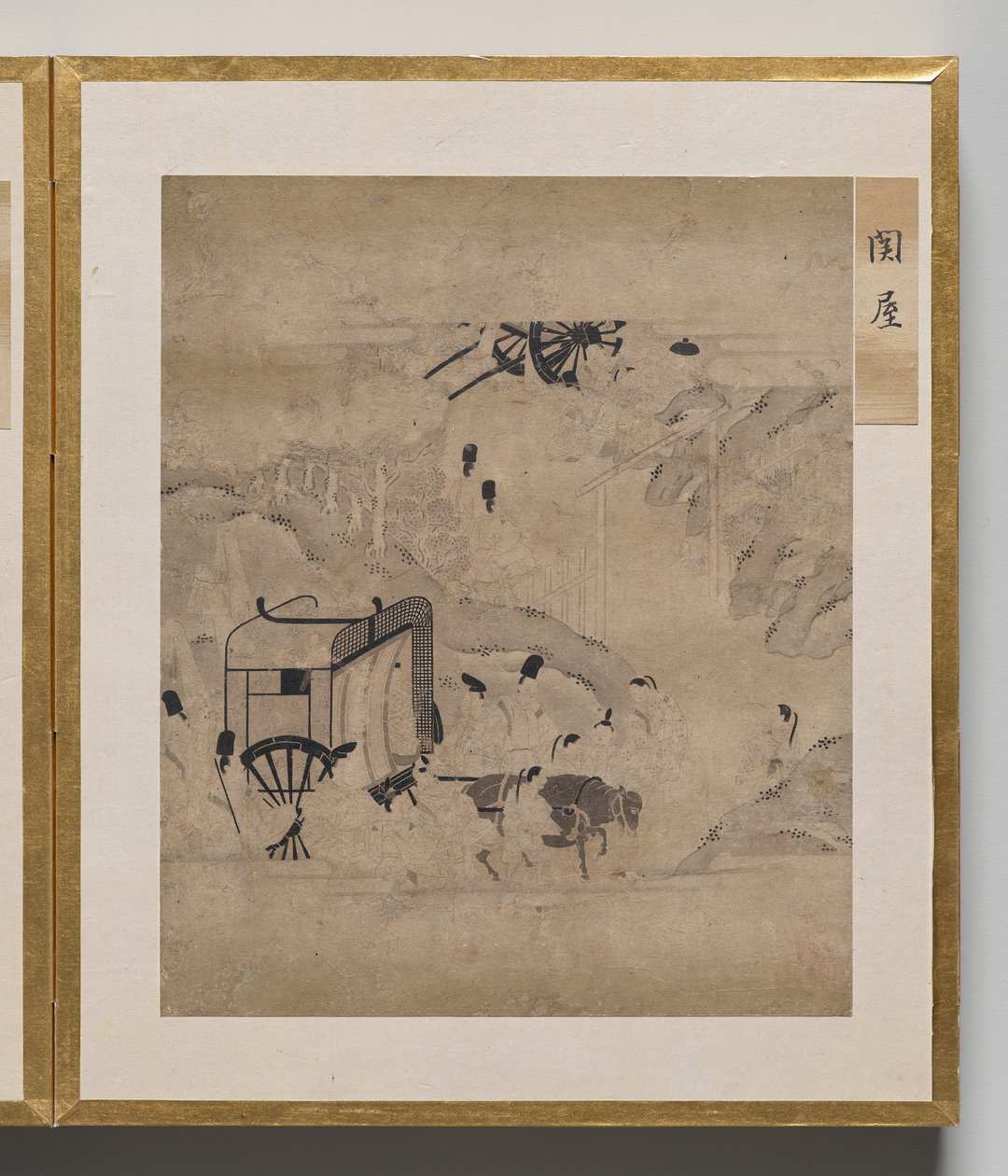 Gatehouse fra Album of Illustrations for Tale of Genji av Unknown artist