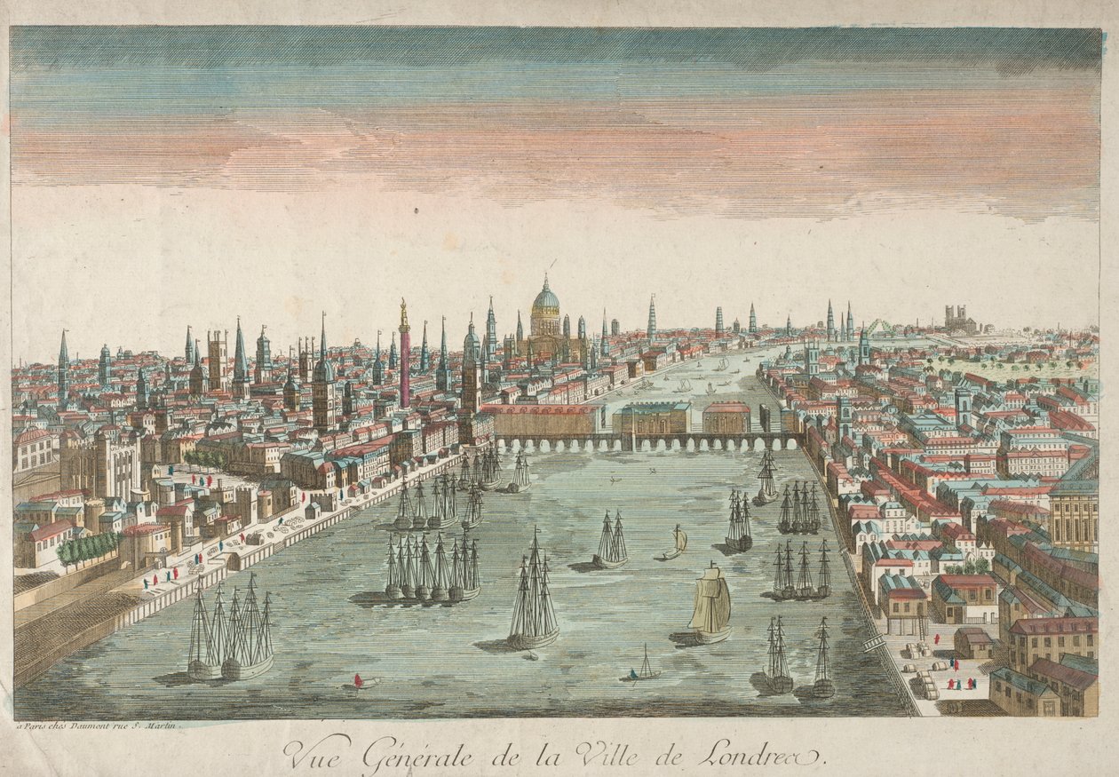 Generell utsikt over London av Unknown artist