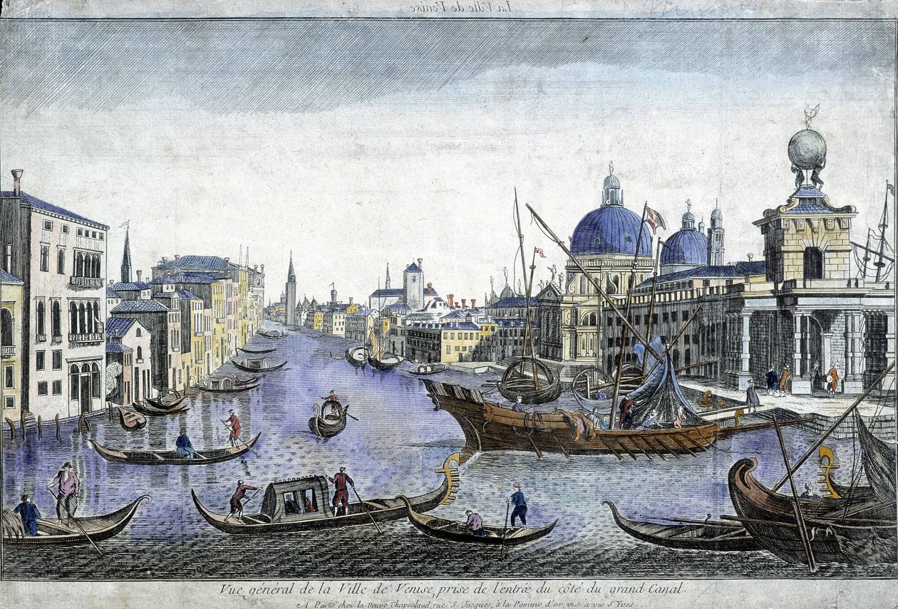 Generell utsikt over Venezia - gravering av Unknown artist