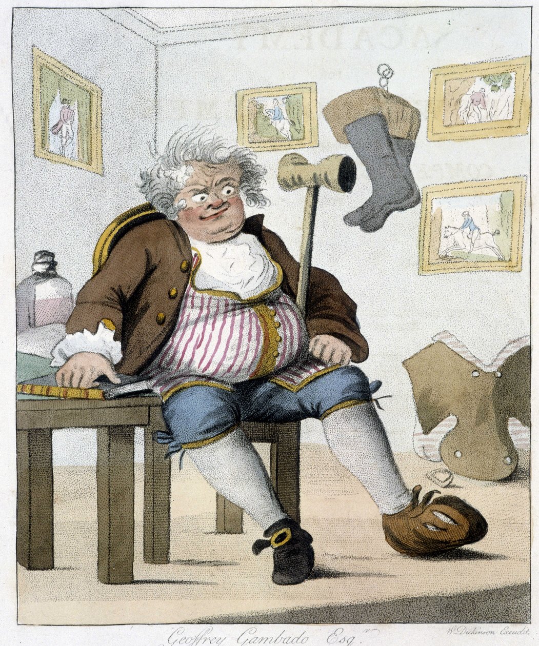 Geoffrey Gambado. I "" Hesteridning"" av Henri William Bunbury av Unknown artist