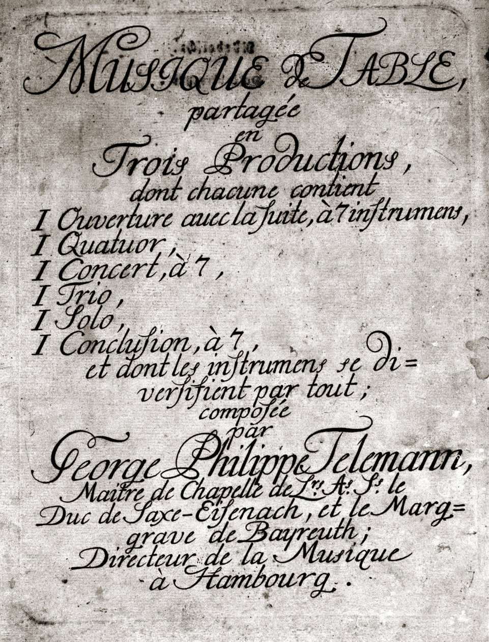 Georg Philipp Telemann. Tysk komponist (Magdeburg av Unknown artist