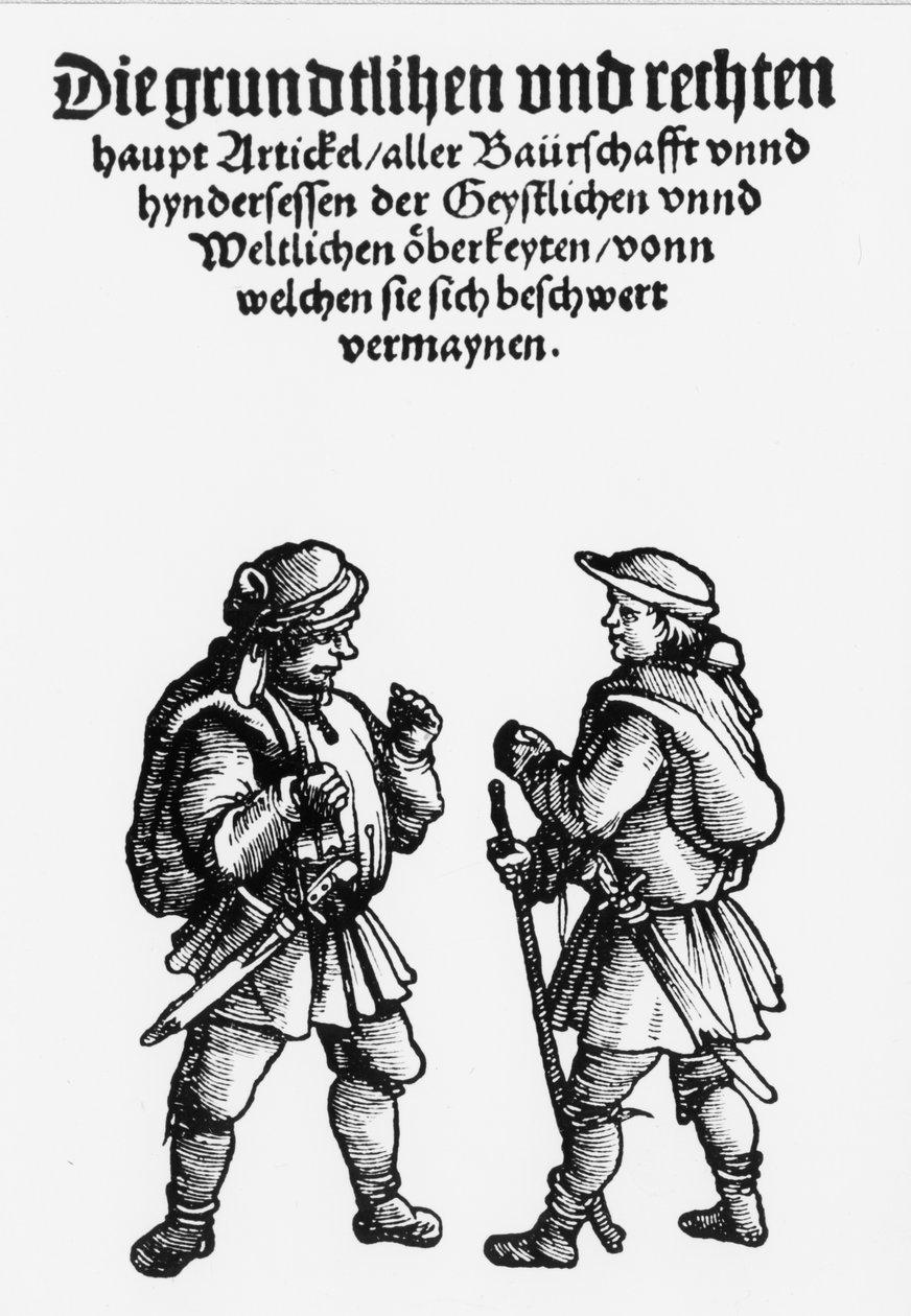 Tyske bønder bevæpnet under opprøret på 1500-tallet. av Unknown artist
