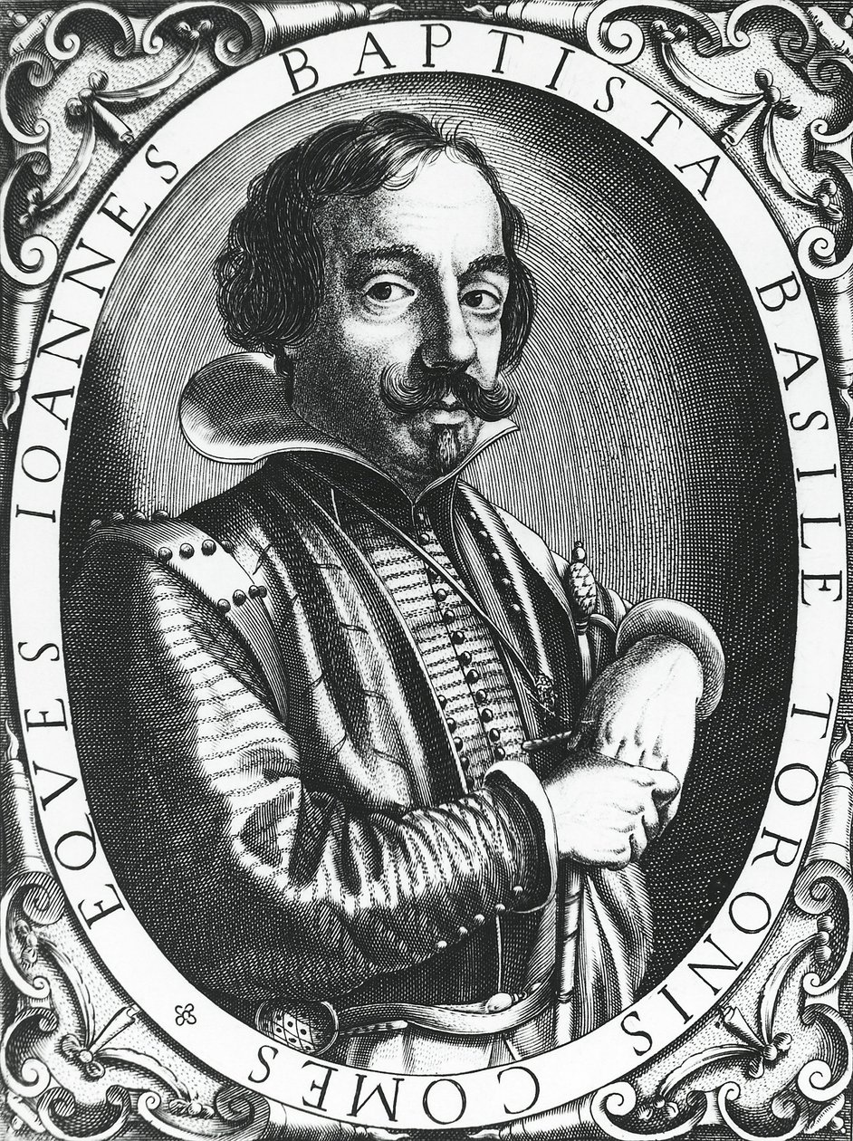 Giambattista Basile (1566–1632) napolitansk poet, megler og eventyrsamler. av Unknown artist