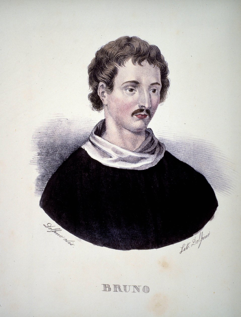 Giordano Bruno (1548 - 1600), italiensk filosof av Unknown artist