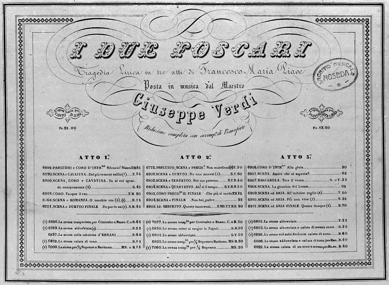 Giuseppe Verdi: noter for piano til operaen 