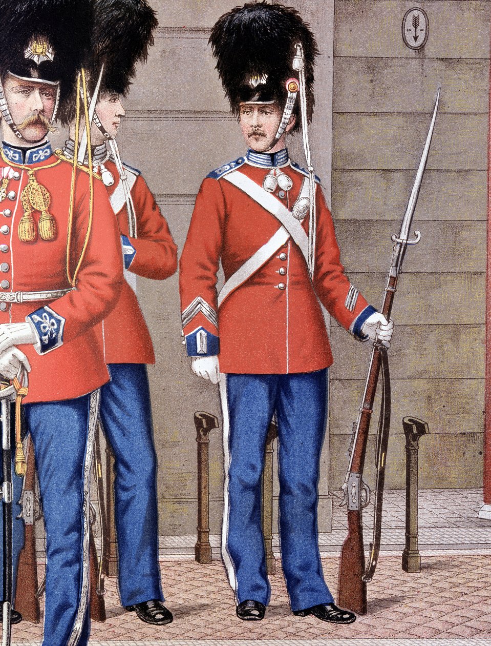 Grenadierer fra den danske garde av Unknown artist