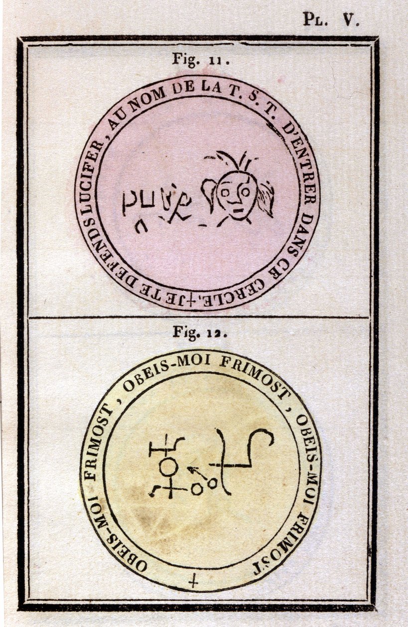 Grimoire av pave Honorius pleide å tilkalle demoner. Ed. av 1760. av Unknown artist