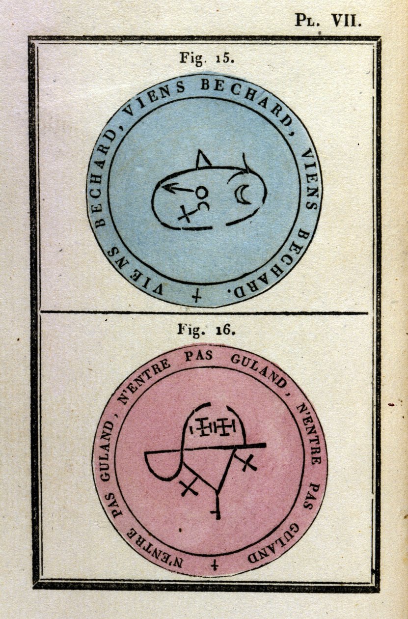 Grimoire av pave Honorius pleide å tilkalle demoner. Ed. av 1760. av Unknown artist