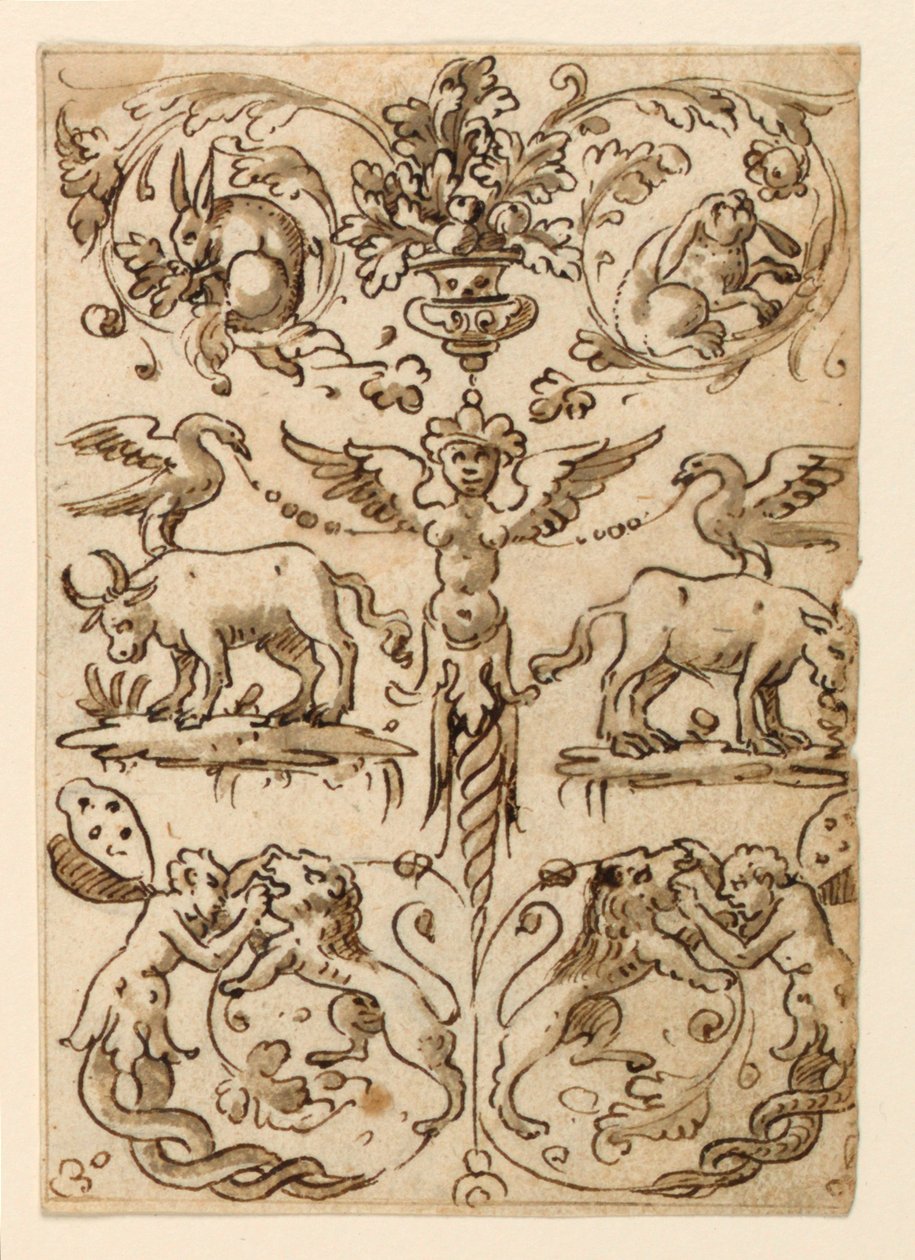 Grotesk panel av Unknown artist