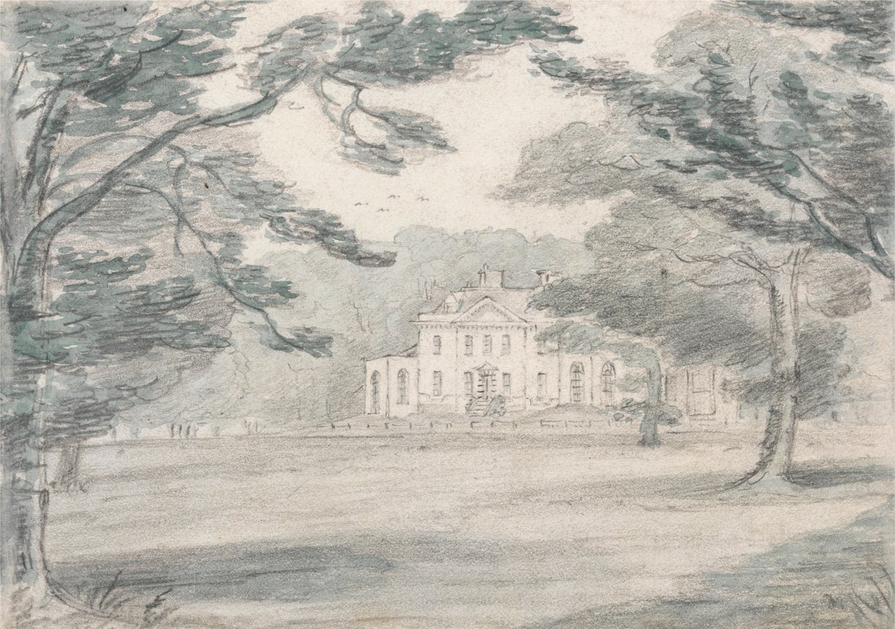 Havering Bower, Essex (A View of a Country Mansion) av Unknown artist