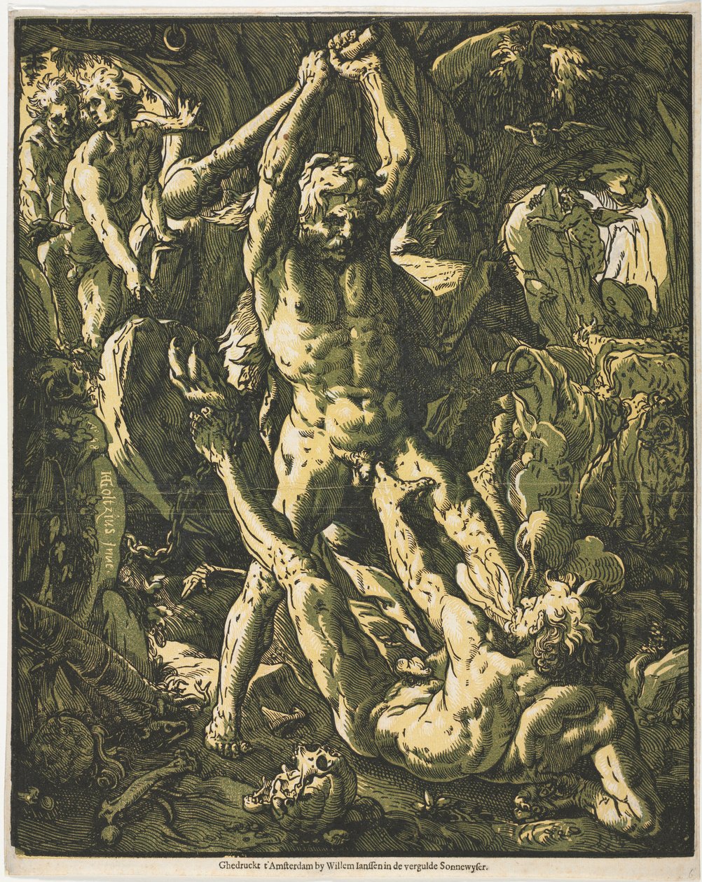Hercules og Cacus av Unknown artist