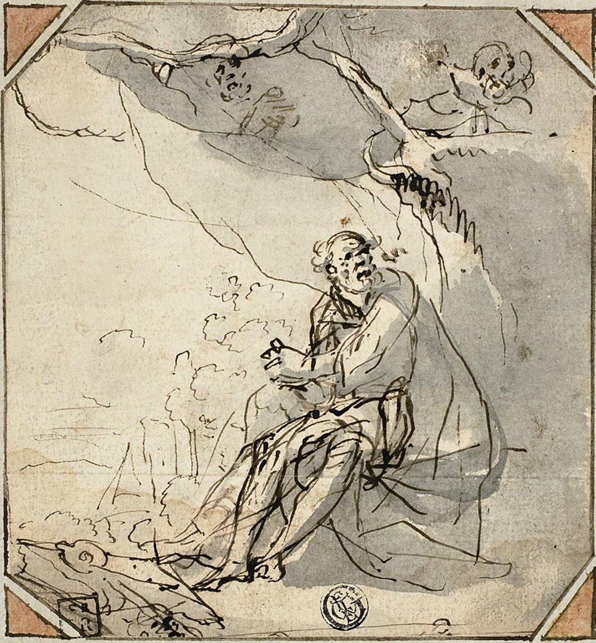 Eremitthelgen i hulen av Unknown artist