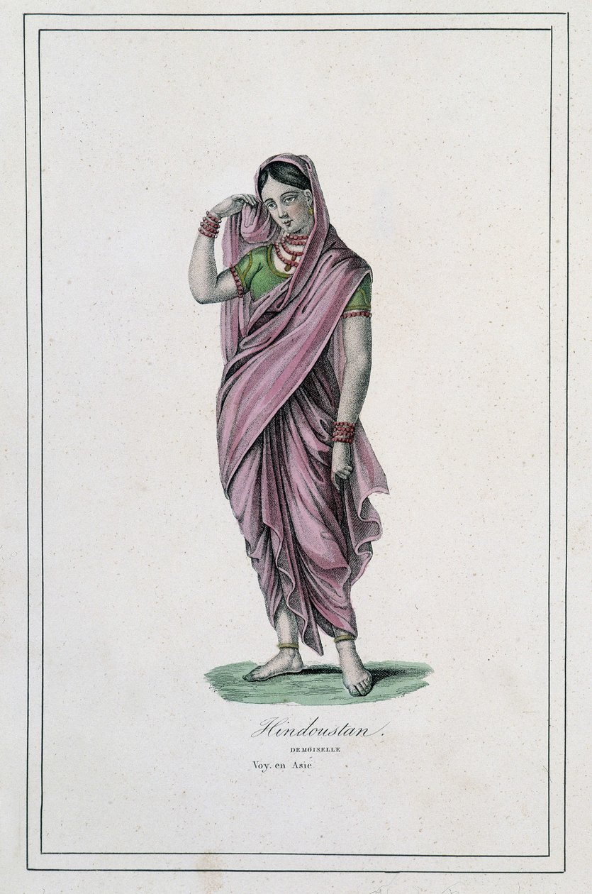 Hindustan: damsel - i "" Album des voyages"" av Unknown artist
