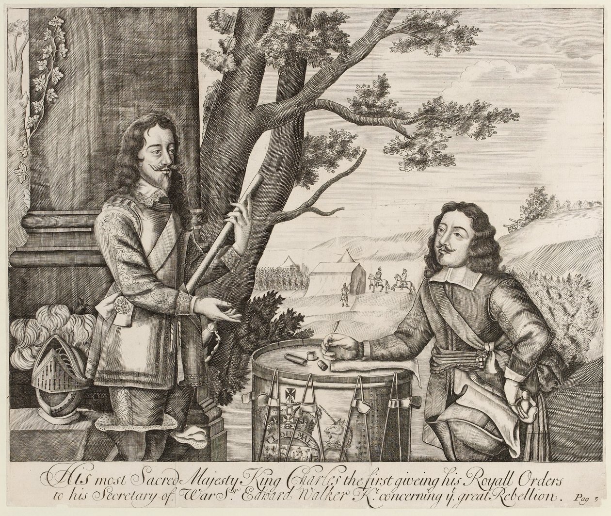 ?Hans Aller Helligste Majestet Kong Charles den første som ga sine kongelige ordrer til sin sekretær angående det store opprøret? av Unknown