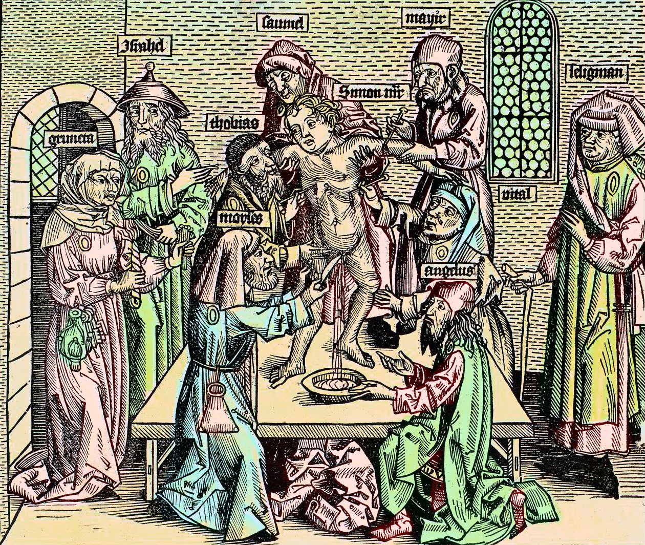 Jødedommens historie - Simons martyrdød i Trent av Unknown artist