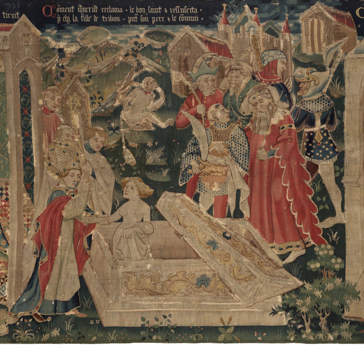 Historien om Saint Piat og Saint Eleuthère, scene 12: Oppstandelsen til tribiunens datter av Unknown artist