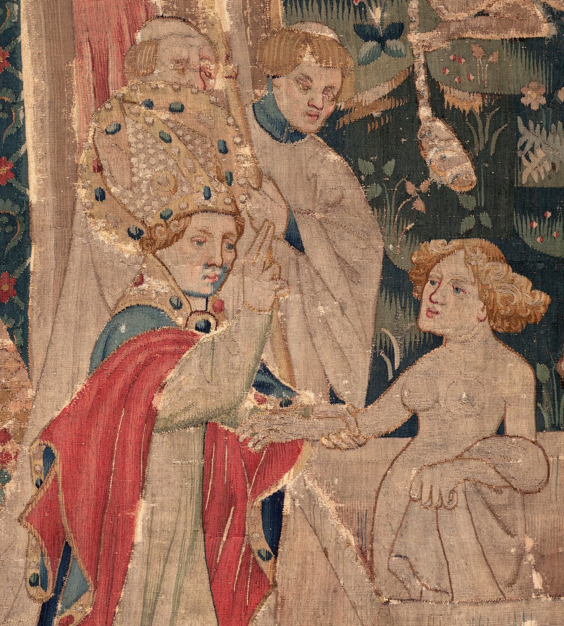 Historien om Saint Piat og Saint Eleuthère, scene 12: Oppstandelsen til tribunens datter Detalj. av Unknown artist