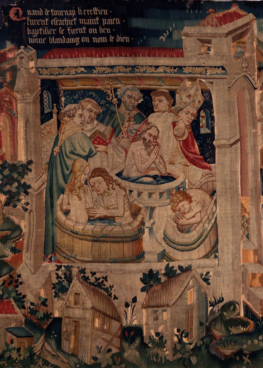 Historien om Saint Piat og Saint Eleuthère, scene 7 dåp av de eksilkristne av Unknown artist