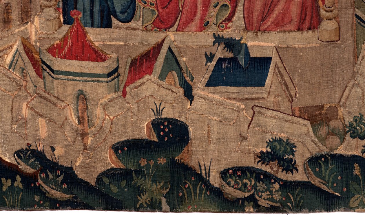 Historien om Saint Piat og Saint Eleuthère, scene 9 Saint-Éleuthère er bekreftet som biskopen av Tournai (Au boin saint l