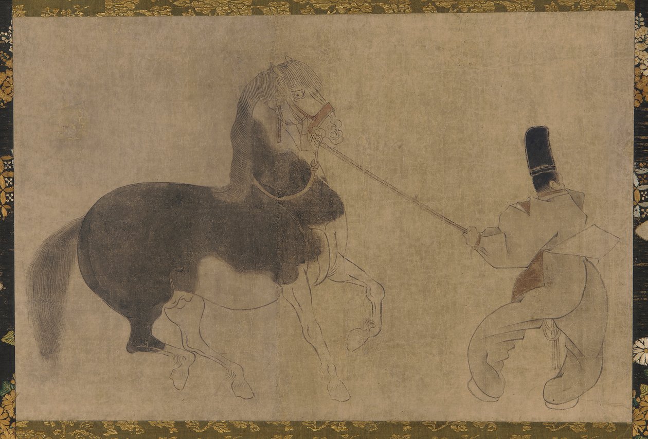 Hest og ledsager av Unknown artist